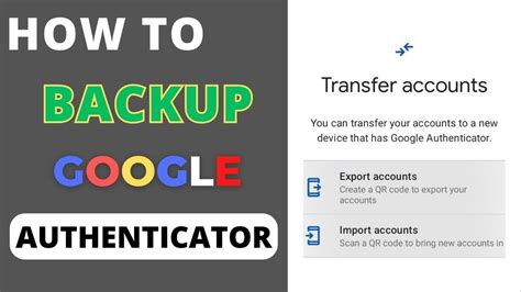 backup google authenticator|How to backup Google Authenticator during phone reset